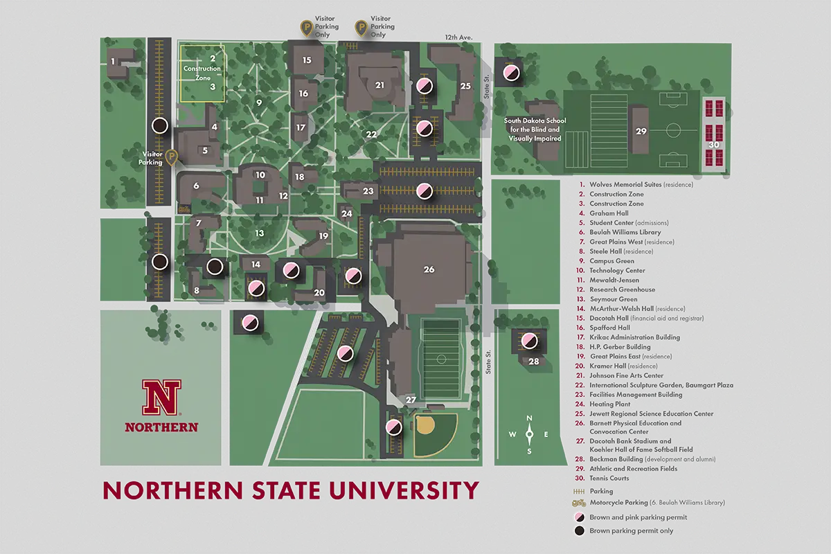 NSU Parking Map