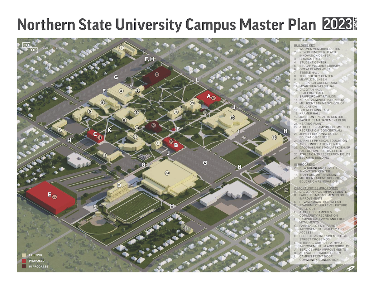 Visual map of campus master plan